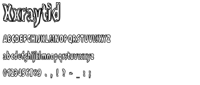 Xxraytid font