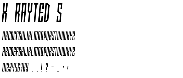 X_Rayted_S font
