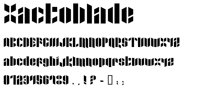 Xactoblade font