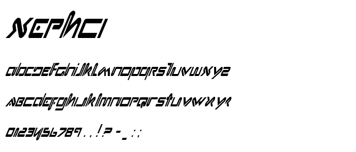 Xephci font