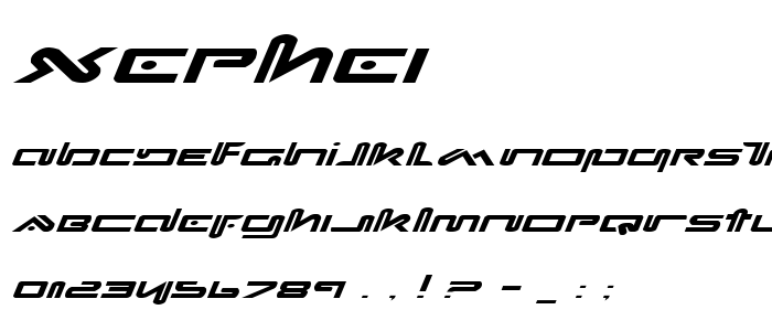 Xephei font