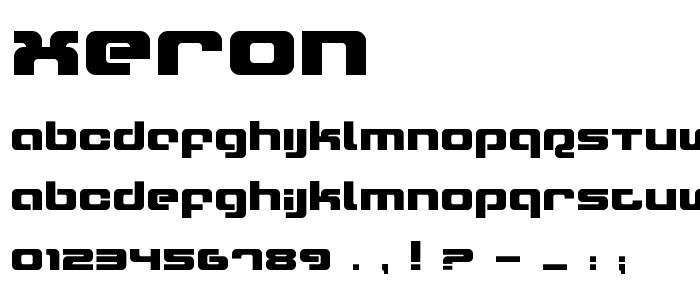 Xeron font