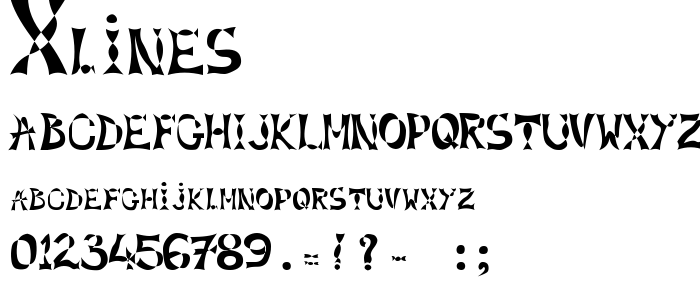 Xlines font