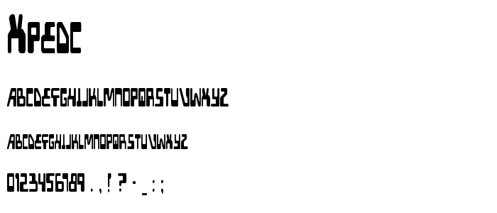 Xpedc font