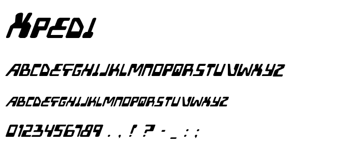 Xpedi font