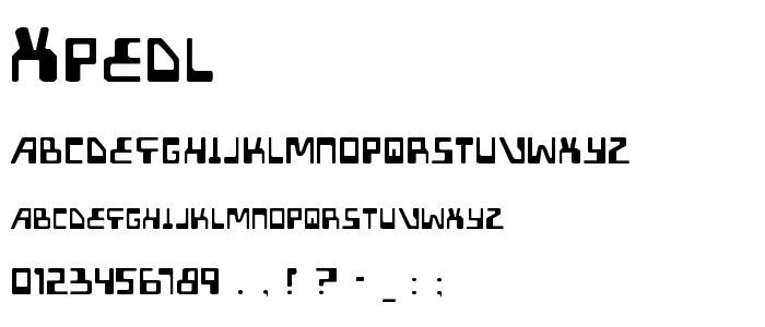 Xpedl font