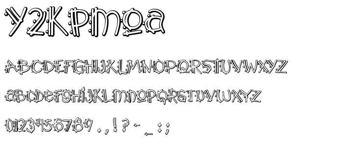 Y2kpmoa font