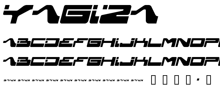 Yagiza font