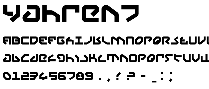 Yahren7 font