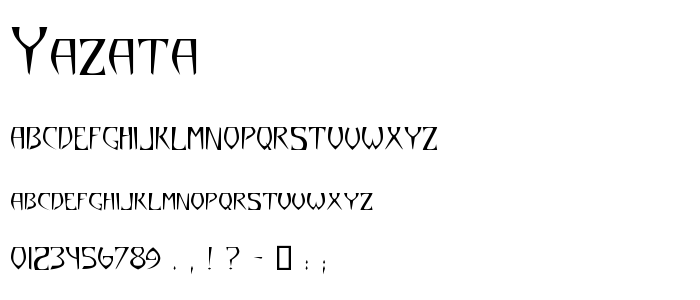 Yazata font