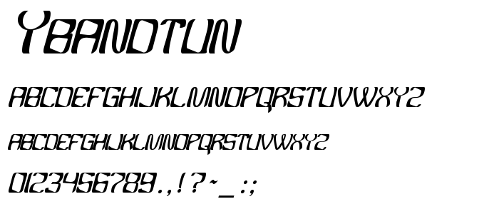 Ybandtun font