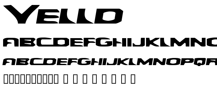 Yelld font