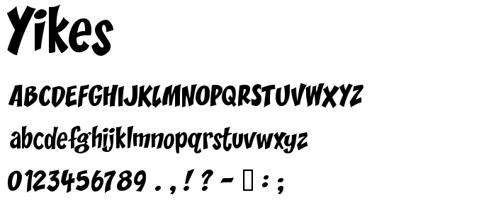 Yikes font