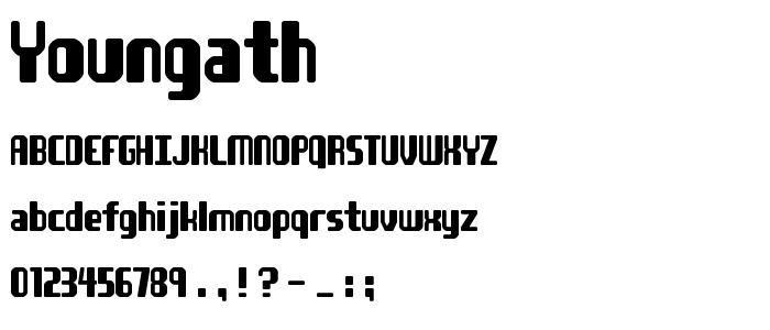 Youngath font