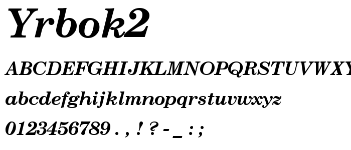 Yrbok2 font