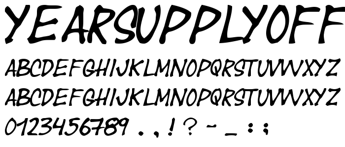 Yearsupplyoffairycakes font