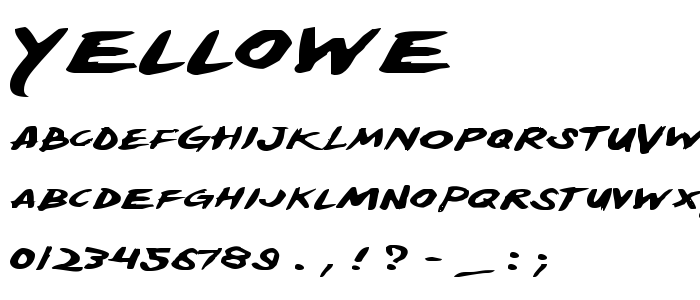 Yellowe font