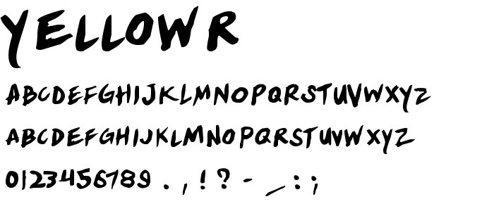 Yellowr font