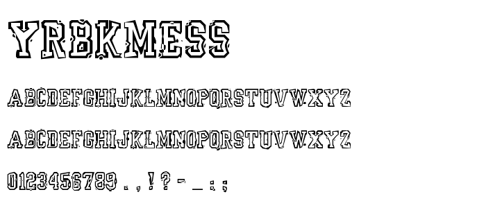 Yrbkmess font