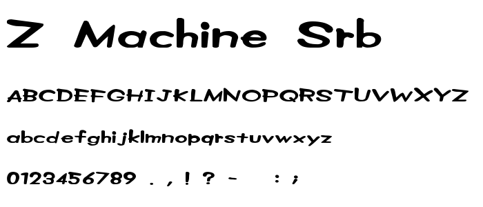 Z_Machine_Srb font