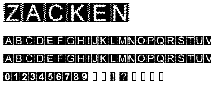 Zacken font