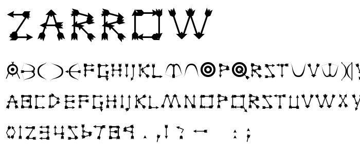 Zarrow font