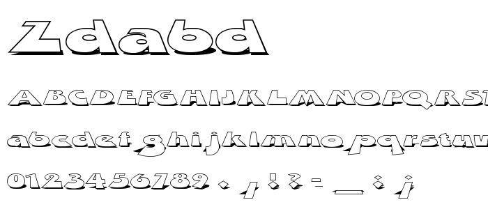 Zdabd font