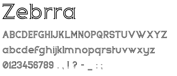 Zebrra font