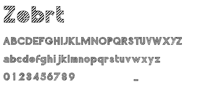 Zebrt font