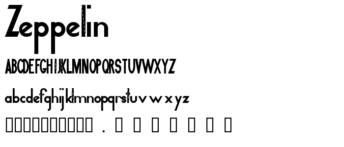 Zeppelin font