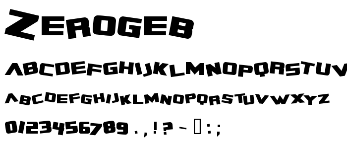 Zerogeb font
