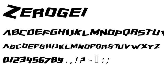 Zerogei font