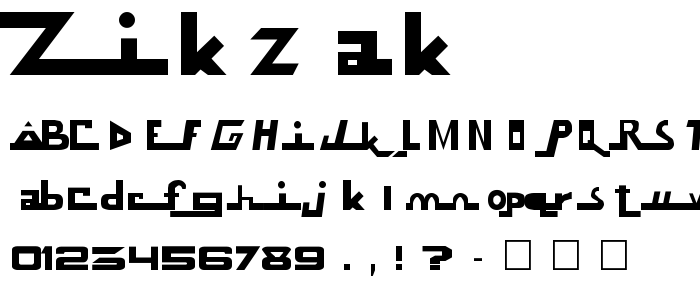 Zikzak font