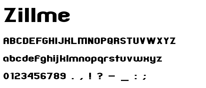 Zillme font