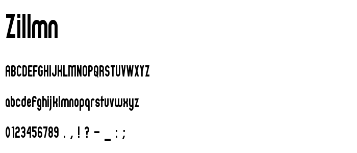 Zillmn font