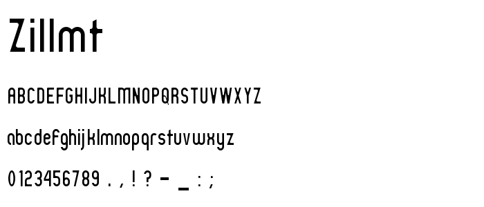 Zillmt font