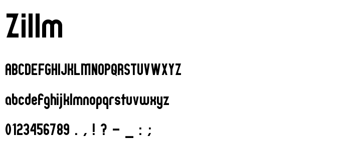 Zillm font