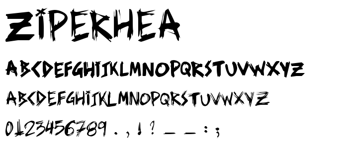 Ziperhea font