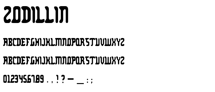 Zodillin font