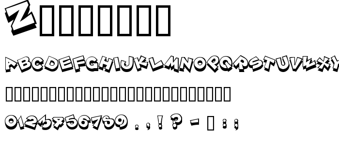 Zoinkfat font