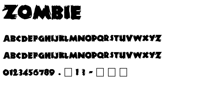 Zombie font