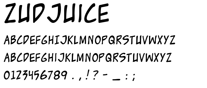 Zudjuice font