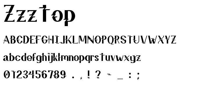 Zzztop font