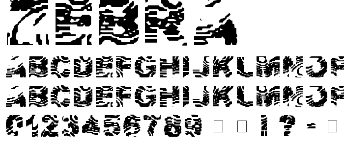 Zebra font