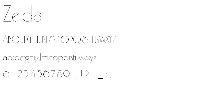 Zelda font