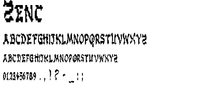 Zenc font