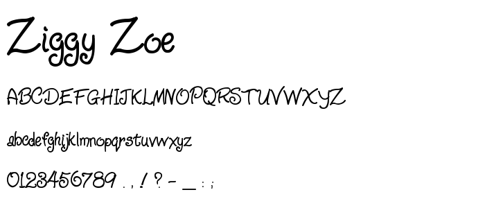 Ziggy_Zoe font