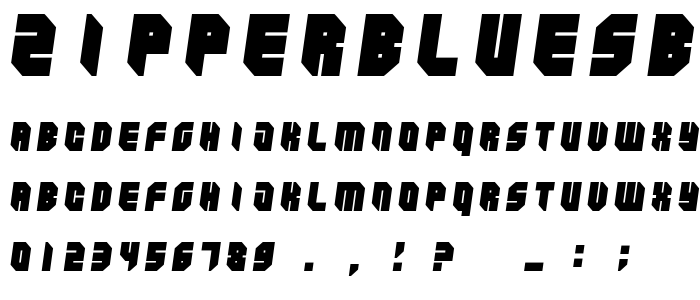 Zipperbluesblack font