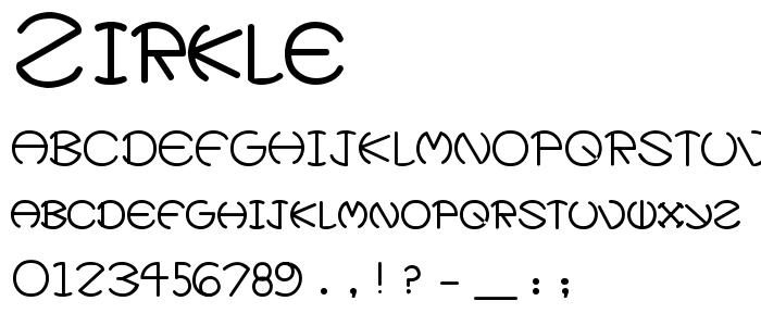 Zirkle font