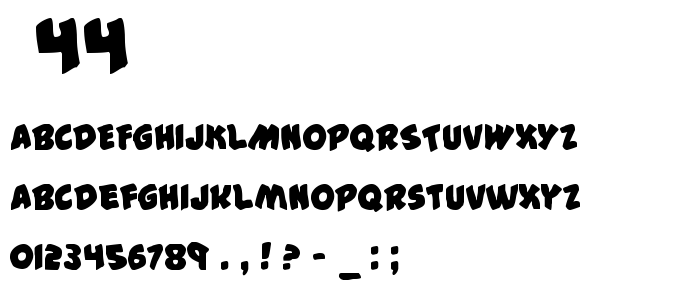 44 font